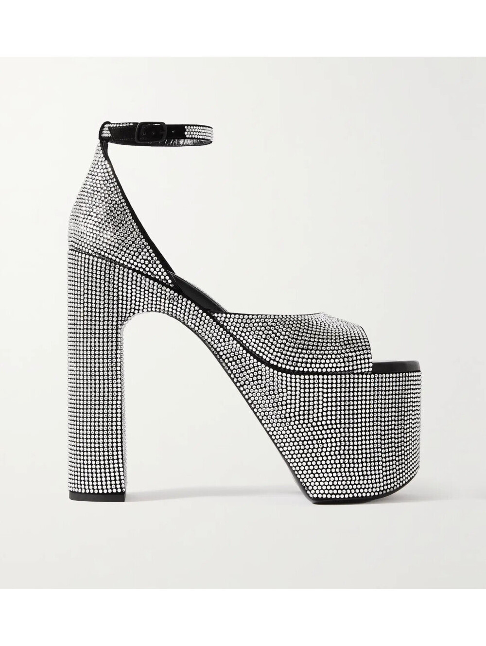 NIB $3150 Balenciaga Camden Strass Sandal Leather Crystal Platform Pump Heels 39